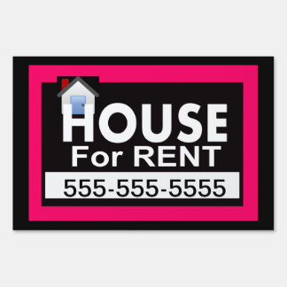 House for Rent Yard Sign