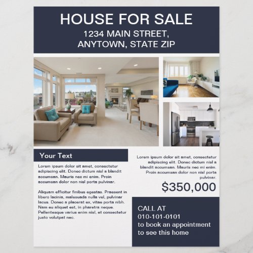 House For Sale Flyer with Photos