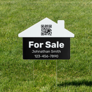 House For Sale Real Estate Agent Name Make QR Code Sign