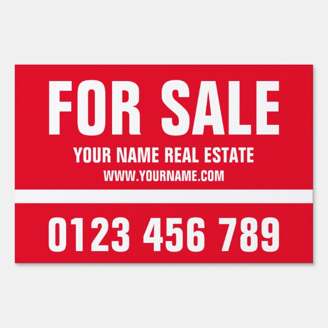 House for sale real estate double sided yard sign (Front)