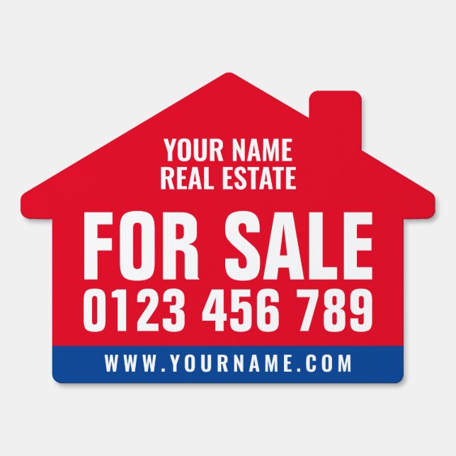 House for sale real estate double sided yard sign (Front)