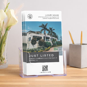 House for Sale Real Estate Logo Photo QR Brochure