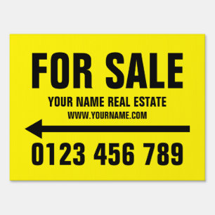 House for sale yard sign for real estate business
