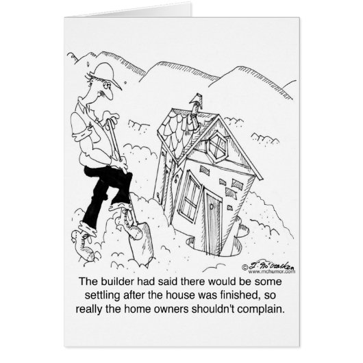 House Has Some Settling Cards (Front)