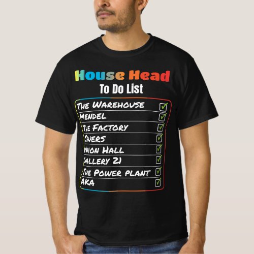 House Head To Do List chicago house music T_Shirt