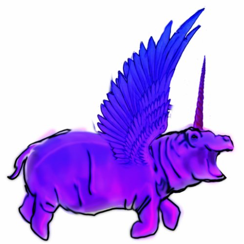 House HIppocorn Ornament Hanging Hippo Unicorn Peg