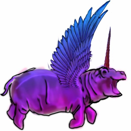 House HIppocorn Ornament Hanging Hippo Unicorn Peg