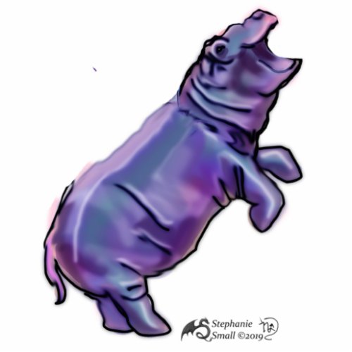 House HIppocorn Sculpture Hippo Unicorn Peg