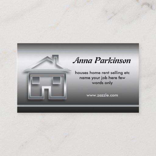 Customizable house home business card