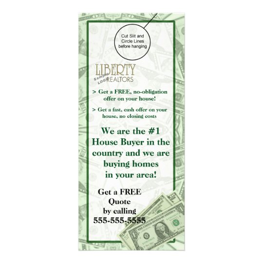 House Home Buyer Door Hanger Brochure Flyer Hanger Rack Card