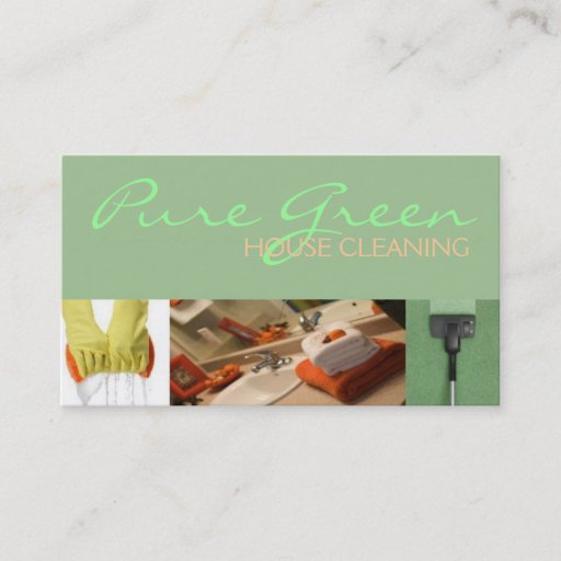Customizable House Home Cleaning, Cleaners Business Card