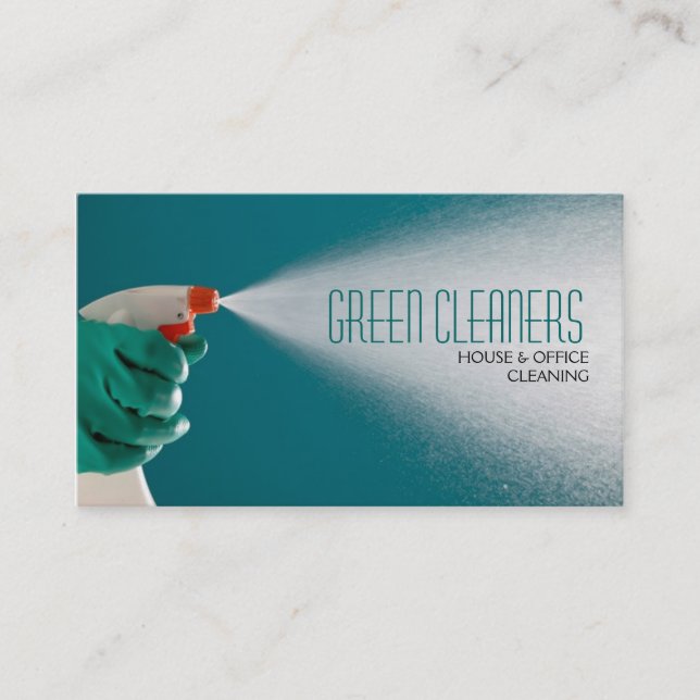 House Home Cleaning Cleaners Windows Housekeeping Business Card (Front)