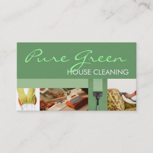 House Home Cleaning Housekeeping Service Business Card Template