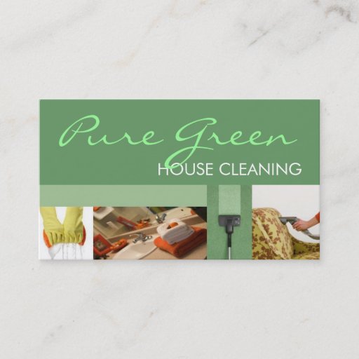 Customizable House Home Cleaning Housekeeping Service Business Card Template