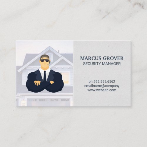 House Image  Security Guard Icon Business Card