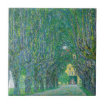 House in green forest | Gustav Klimt Ceramic Tile<br><div class="desc">Inspired by Gustav Klimt's iconic artwork, this ceramic tile features a design showcasing a house nestled in a green forest, evoking a sense of harmony and serenity with nature. Perfect for nature enthusiasts, art lovers, and those who appreciate unique and stylish home decor, this House in Green Forest-inspired ceramic tile...</div>
