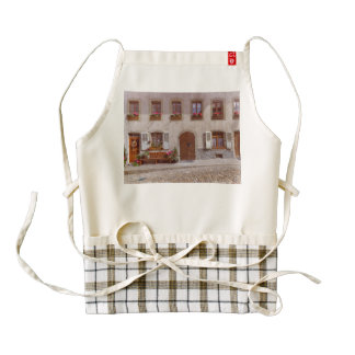 House in Gruyere village, Switzerland Zazzle HEART Apron