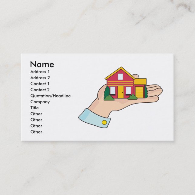 House in Hand Business Card (Front)