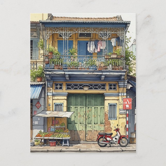 House in Ho Chi Minh City Postcard (Front)