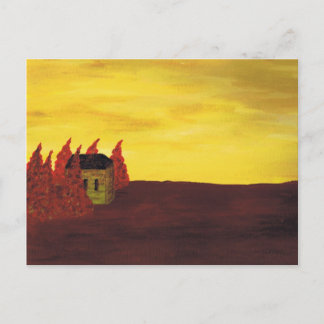 house in the trees postcard