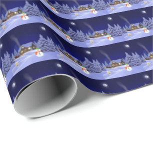 House in Winter Wrapping Paper