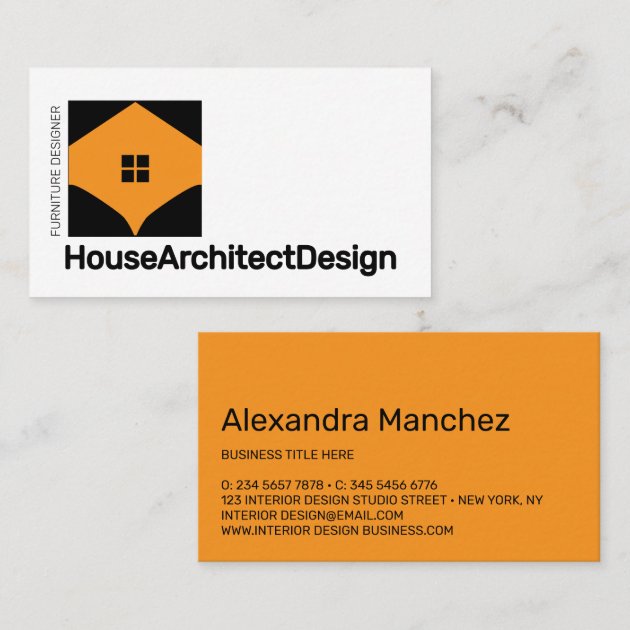 House Interior Design Architect Furniture Business Card