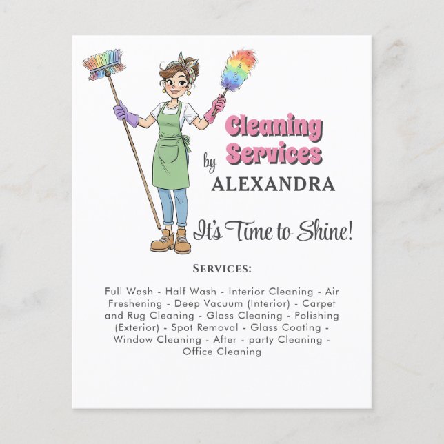 House Keeping Maid House Cleaning Service Flyer (Front)