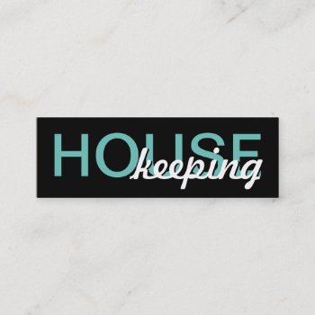 House Keeping Punch Card by identica at Zazzle