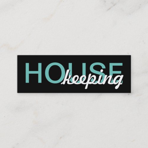 house keeping punch card