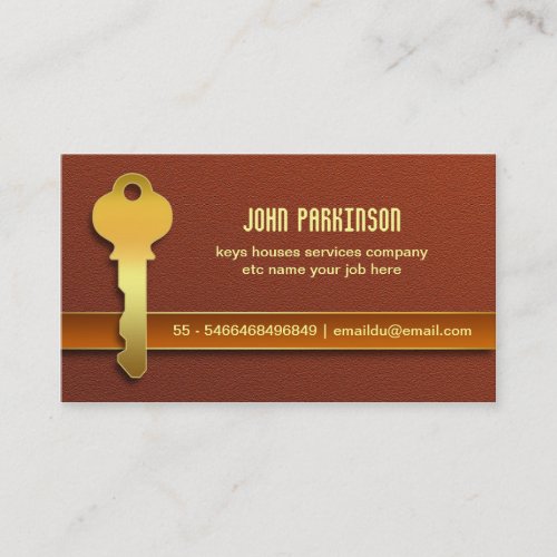 house key business card