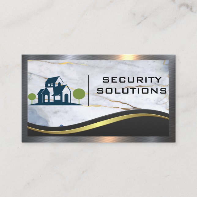 House Landscape Logo | Real Estate Business Card (Front)