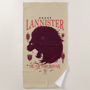 House Lannister - Hear Me Roar Beach Towel