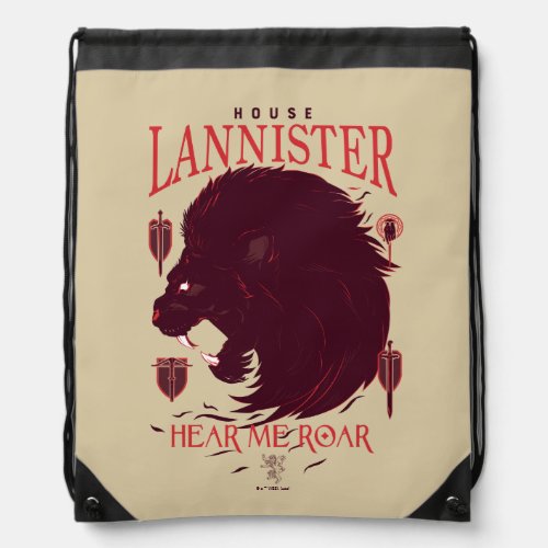 House Lannister _ Hear Me Roar Drawstring Bag