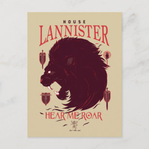 House Lannister - Hear Me Roar Postcard