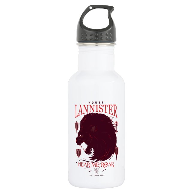 House Lannister - Hear Me Roar Stainless Steel Water Bottle (Front)