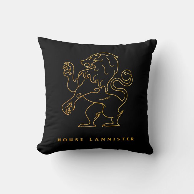 House Lannister Icon Throw Pillow (Front)