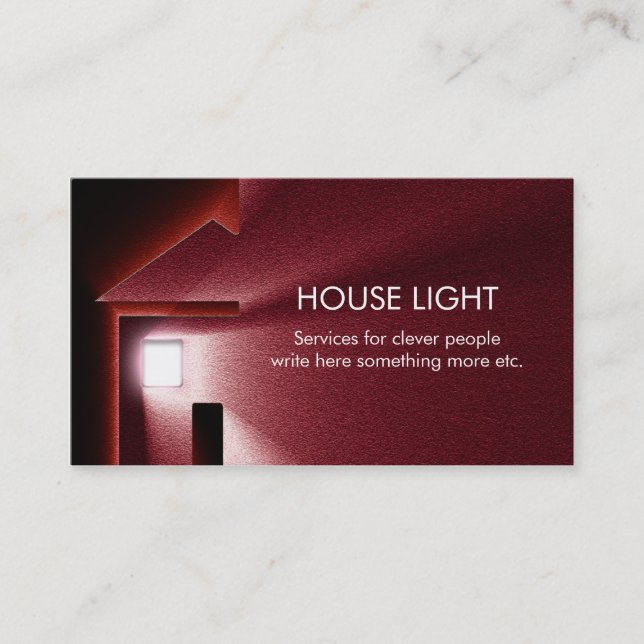 house light electricity energy business card (Front)