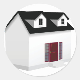 House (Little Home) Classic Round Sticker