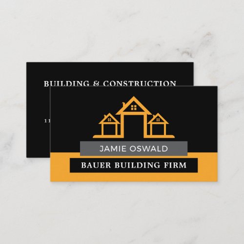 House Logo Building Firm Builders Business Card