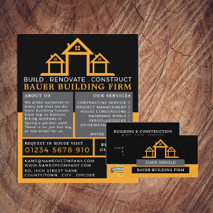 House Logo, Building Firm, Builders Business Card