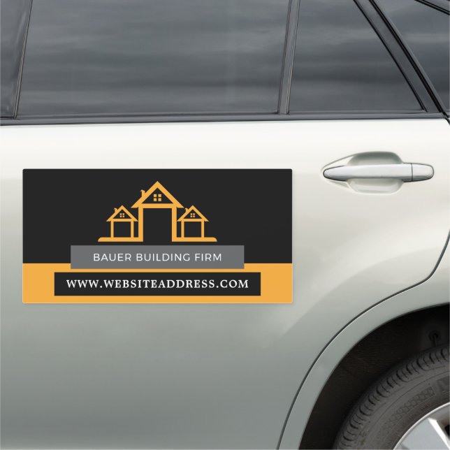 House Logo, Building Firm, Builders Car Magnet (In Situ)