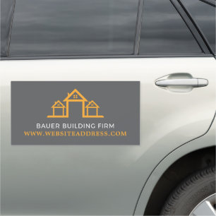 House Logo, Building Firm, Builders Car Magnet