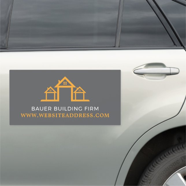 House Logo, Building Firm, Builders Car Magnet (In Situ)