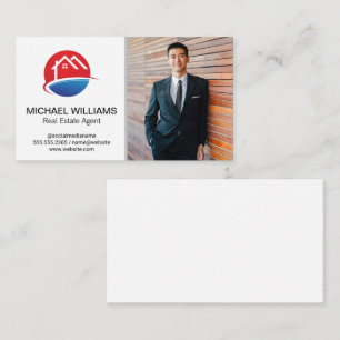 House Logo Business Man Business Card