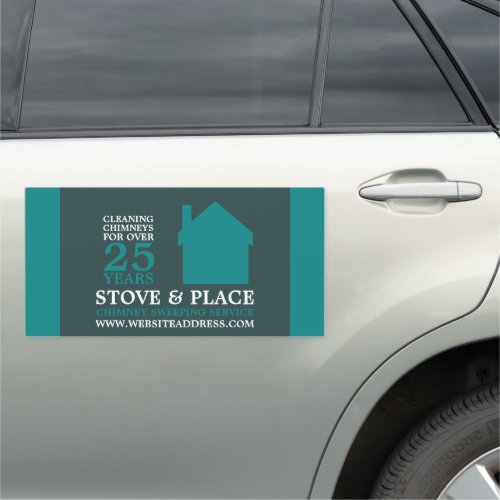 House Logo Chimney Sweeping Service Car Magnet