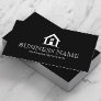 House Logo Real Estate Realtor House Cleaning Business Card