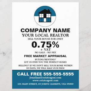 House Logo, Realtor, Estate Agent Advertising Flyer
