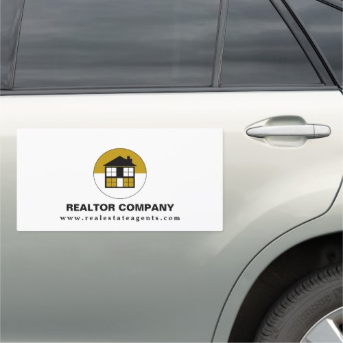 House Logo Realtor Estate Agent Car Magnet