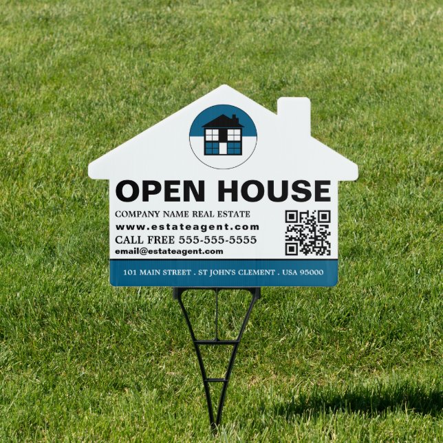 House Logo, Realtor, Estate Agent Open House Sign (Insitu)