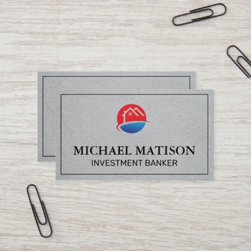 House Logo  Red Blue Business Card